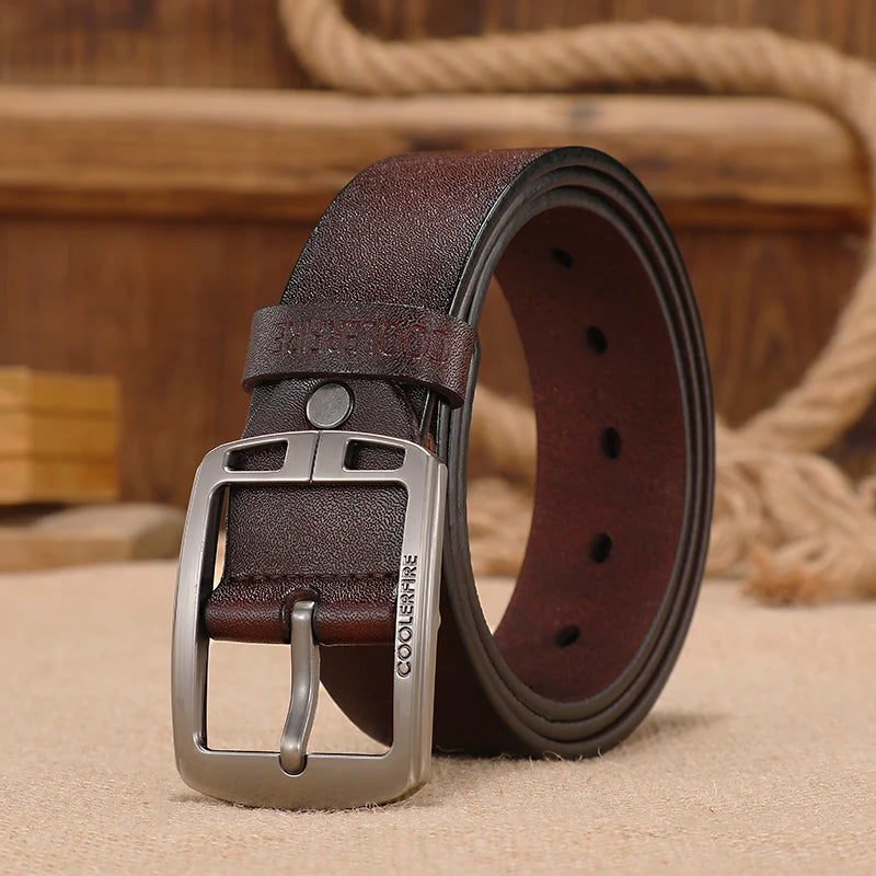 Men’s Vintage Leather Belt – Premium Cowskin & Classic Style