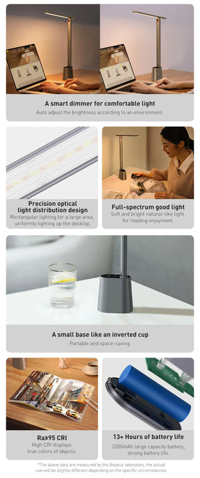 Basis ™ LED -Schreibtischlampe - Augenschutz, dimmbare, faltbare und intelligente Helligkeit