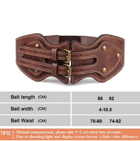 Gürtel Crazy Horse Leder Double Pin Schnalle Frauen elastischer Gürtel All-Match Frauenmantelgürtel