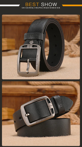 Vintage Ledergürtel für Herren - Premium Cowskin & Classic Style