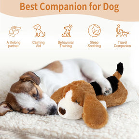 Comfort puppy speelgoed, huisdier vakantie cadeau hond/kat gedrag slaaphulp puppy speelgoed, hondenkatten pluche speelgoed met hartslag