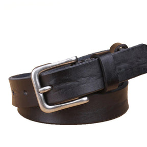 Dunne riemen voor unisex echte lederen riem metalen pengesp