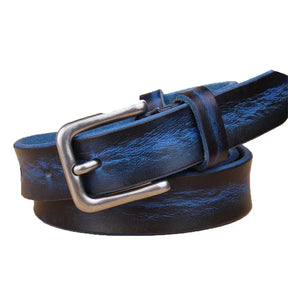 Dunne riemen voor unisex echte lederen riem metalen pengesp