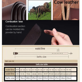 New Men Genuine Leather Belts High Quality Vintage Style Male Strap Classic Jeans Leather Belts For Men