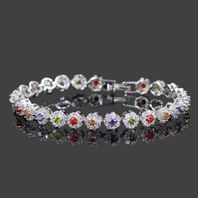 CWWZICCRONS Link a catena di alta qualità Link Verde Crystal Warp Bracciale Women Fette Wedding Party Round Cubic Zirconia Braccialetti CB086
