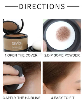 Sevich Haaransatzpulver 4G Haaransatz Schattenpulver Make -up Haar Concealer Natural Cover Unisex Haarausfall Produkt