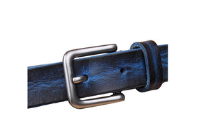 Dunne riemen voor unisex echte lederen riem metalen pengesp