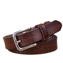Dunne riemen voor unisex echte lederen riem metalen pengesp