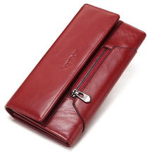 MIAMI DESIGN HUMER™ Women’s RFID Genuine Cowhide Leather Wallet – Anti-Theft & Anti-Pickpocket Long Clutch