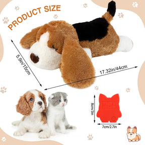 Comfort puppy speelgoed, huisdier vakantie cadeau hond/kat gedrag slaaphulp puppy speelgoed, hondenkatten pluche speelgoed met hartslag