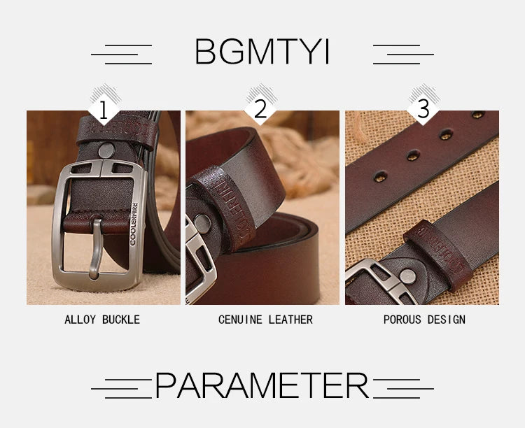 Vintage læderbælte til mænd – Premium husdyr & Klassisk stil