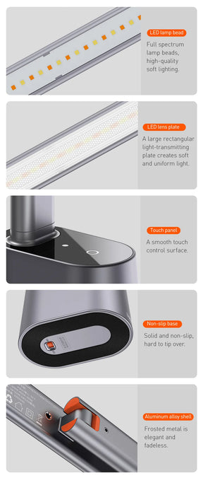 Basis ™ LED -Schreibtischlampe - Augenschutz, dimmbare, faltbare und intelligente Helligkeit