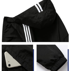 Summer Camping Senderismo Jackets Hombres de pesca Ciclismo con capucha Sports de gimnasio que se extiende al aire libre Propectora del sol