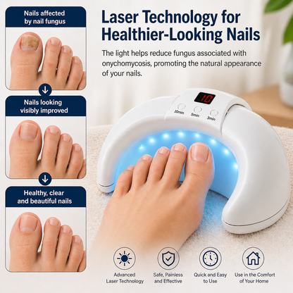 Appareil à ongles à lumière bleue + lotion de soin – Pour des ongles clairs et bien soignés – pour le soin quotidien des ongles.