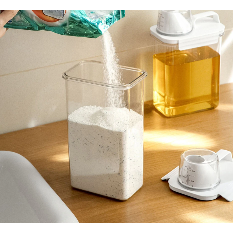 1100/1800/2300 ml de buanderie rechargeable ou distributeur de distributeur de distributeur réservoir vide pour conteneur de rangement avec étiquettes