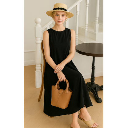 Vestido largo de verano: fluido y elegante & Favorecedor del cuerpo