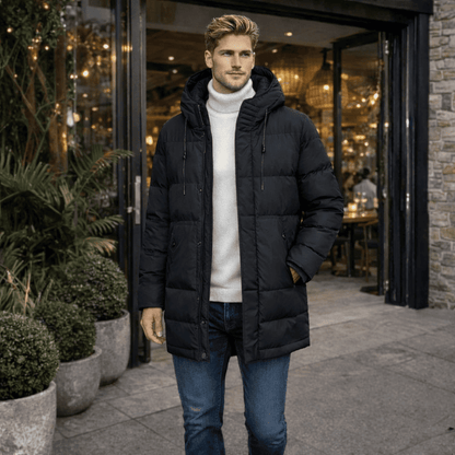 Premium herrtermojacka — Elegance &Cgammalt skydd