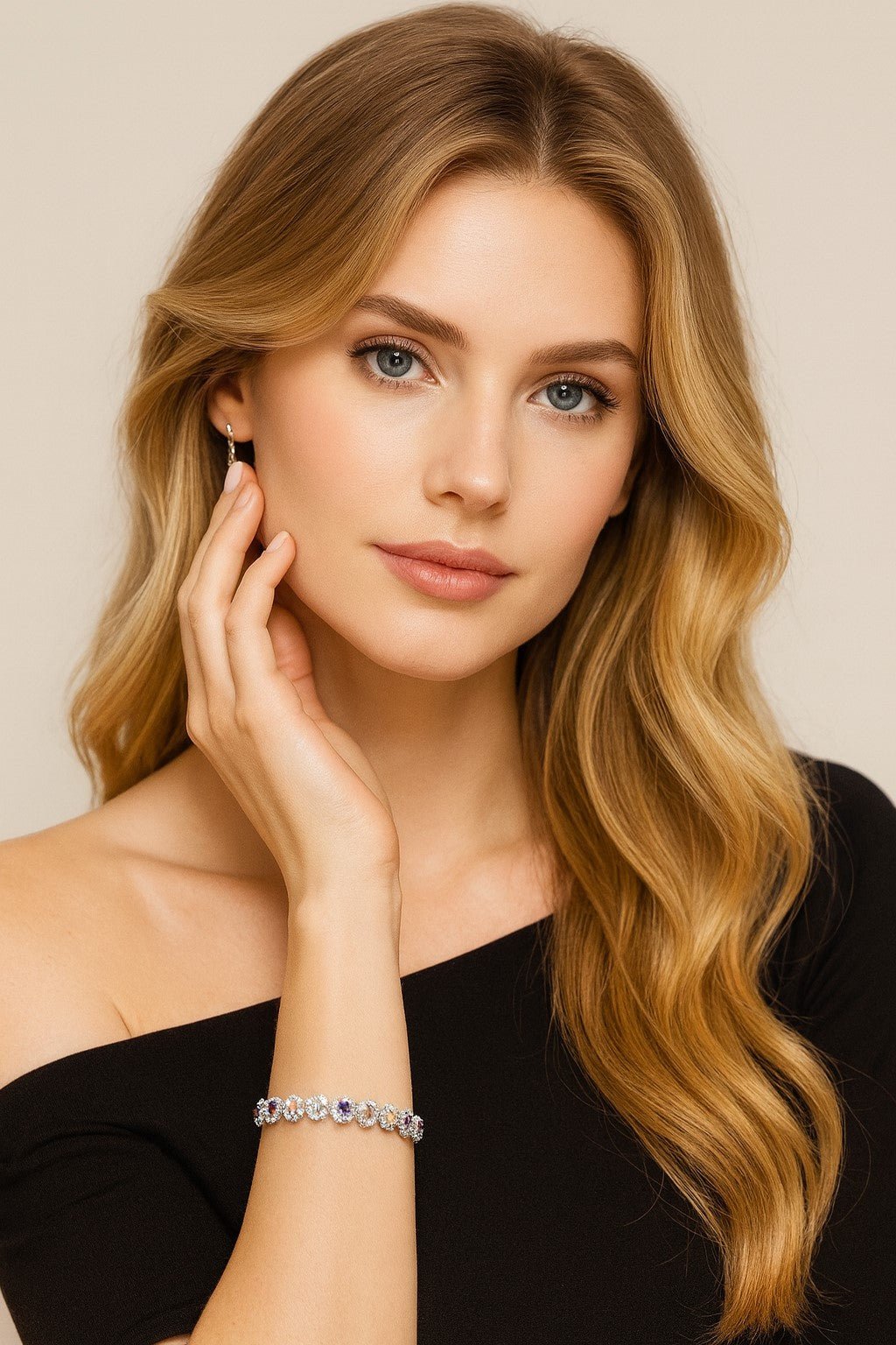 CWWZircons Topkvalitetskædeled Grøn Krystal Warp Armbånd Mode Kvinder Bryllupsfest Runde Cubic Zirconia armbånd CB086