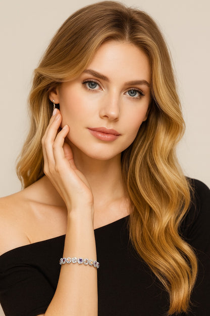CWWZircons Topkvalitetskædeled Grøn Krystal Warp Armbånd Mode Kvinder Bryllupsfest Runde Cubic Zirconia armbånd CB086