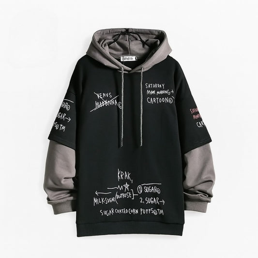 Luvtröja i retrofleece för män – Layered look, komfort hela dagen
