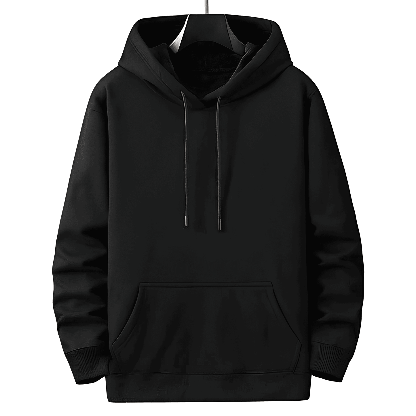 Giacca con cappuccio da uomo di grandi dimensioni con cappuccio a maniche lunghe, spessa, calda, foderata in pile, felpa maschile casual invernale L- 12XL