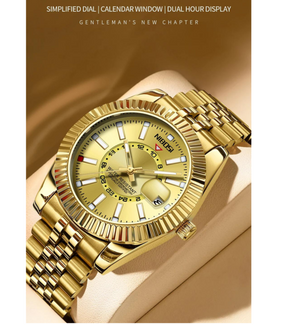 Miami Express Nibo - Orologio da polso di lusso per uomo Sport impermeabile da uomo luminoso da uomo orologio in acciaio inossidabile inossidabile