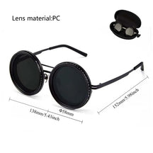 Sunglasses - Manual Dimming Sunglasses Vintage Steampunk Round Rotatable Adjustment Glasses Mountaineering Fishing Polarized Lenses