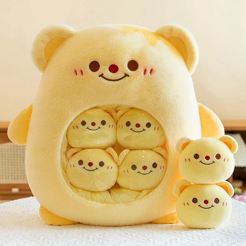 Schattig dieren pluche kussen - mini candy tas poppen voor kindercadeaus