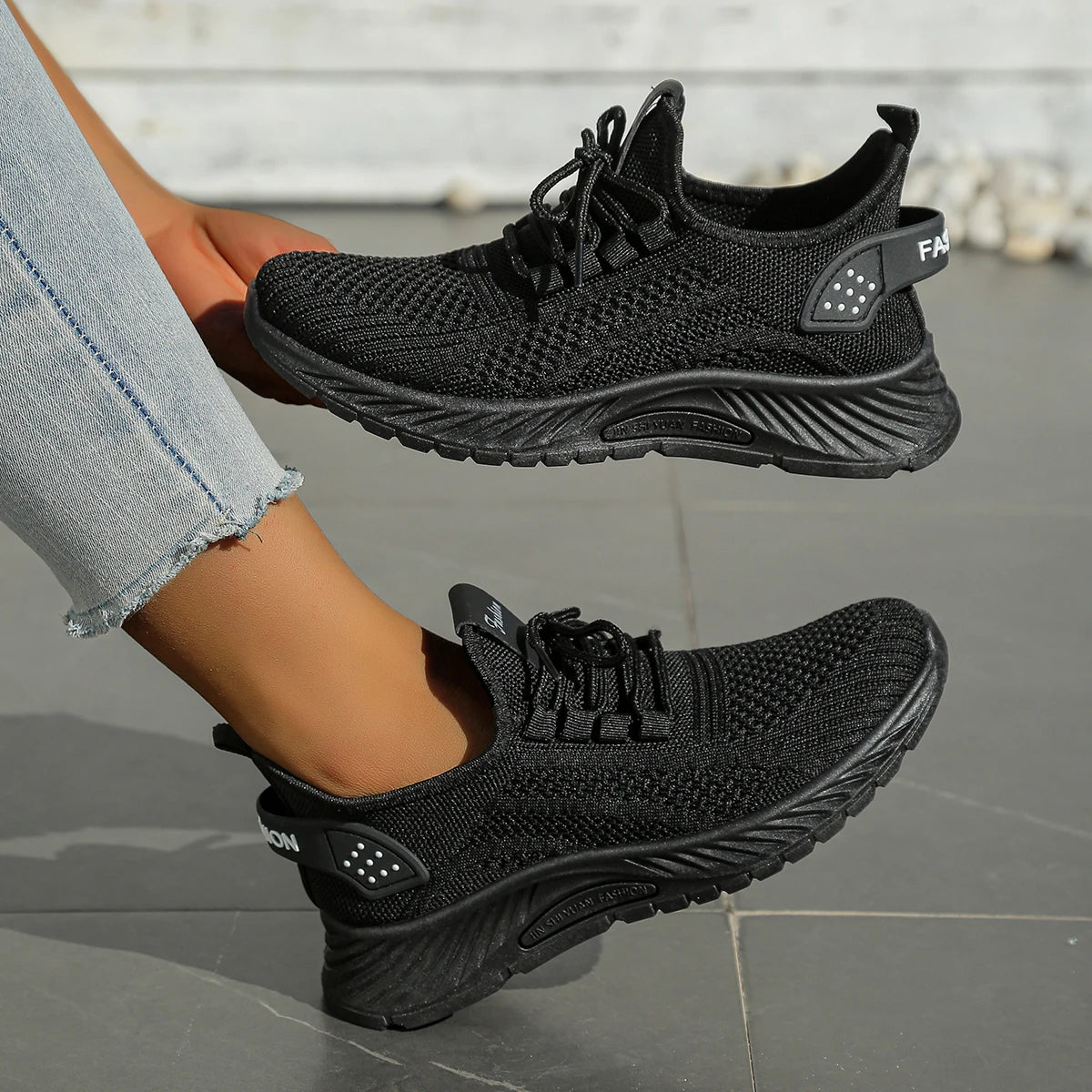 Women’s Casual Sneakers – Lightweight Fly-Weaving Fashion Shoes
