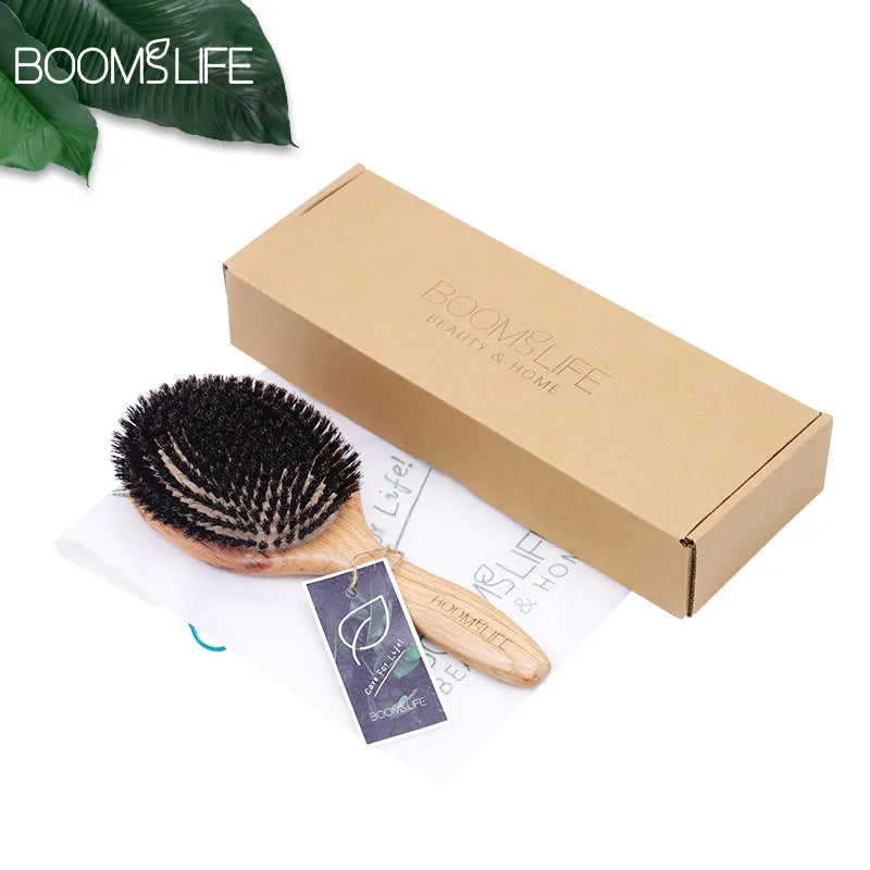 BOOMSLIFE™ Ornebørstehårbørste Kvinder Hårkamme Træ Hårbørste Detangle Glattejern Børste Hårkam Barbertilbehør