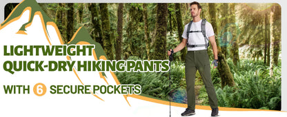 MIAMI TAC -Pants - Lättvikts snabbtorkande vandringsbyxor för män – Vattentät & Cargo Style