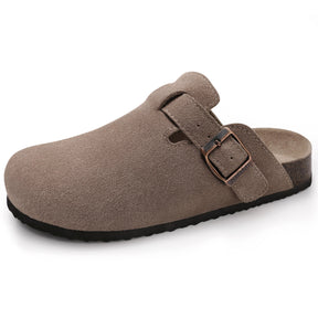 Echte suède klompen – Unisex comfort met boogondersteuning & Kurken voetbed