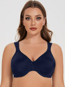 Seamless Unlined Minimizer Bra – Comfortable Plus Size Support with Underwire