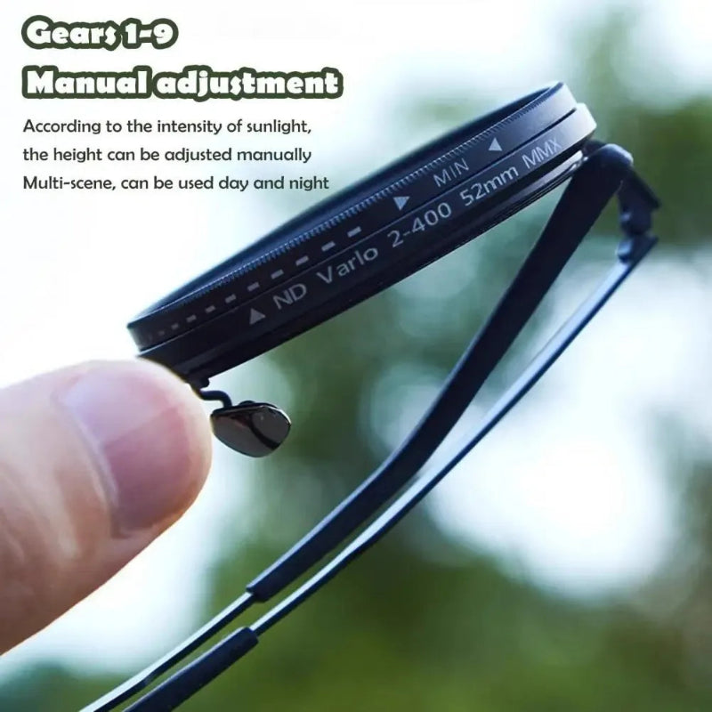 Sunglasses - Manual Dimming Sunglasses Vintage Steampunk Round Rotatable Adjustment Glasses Mountaineering Fishing Polarized Lenses