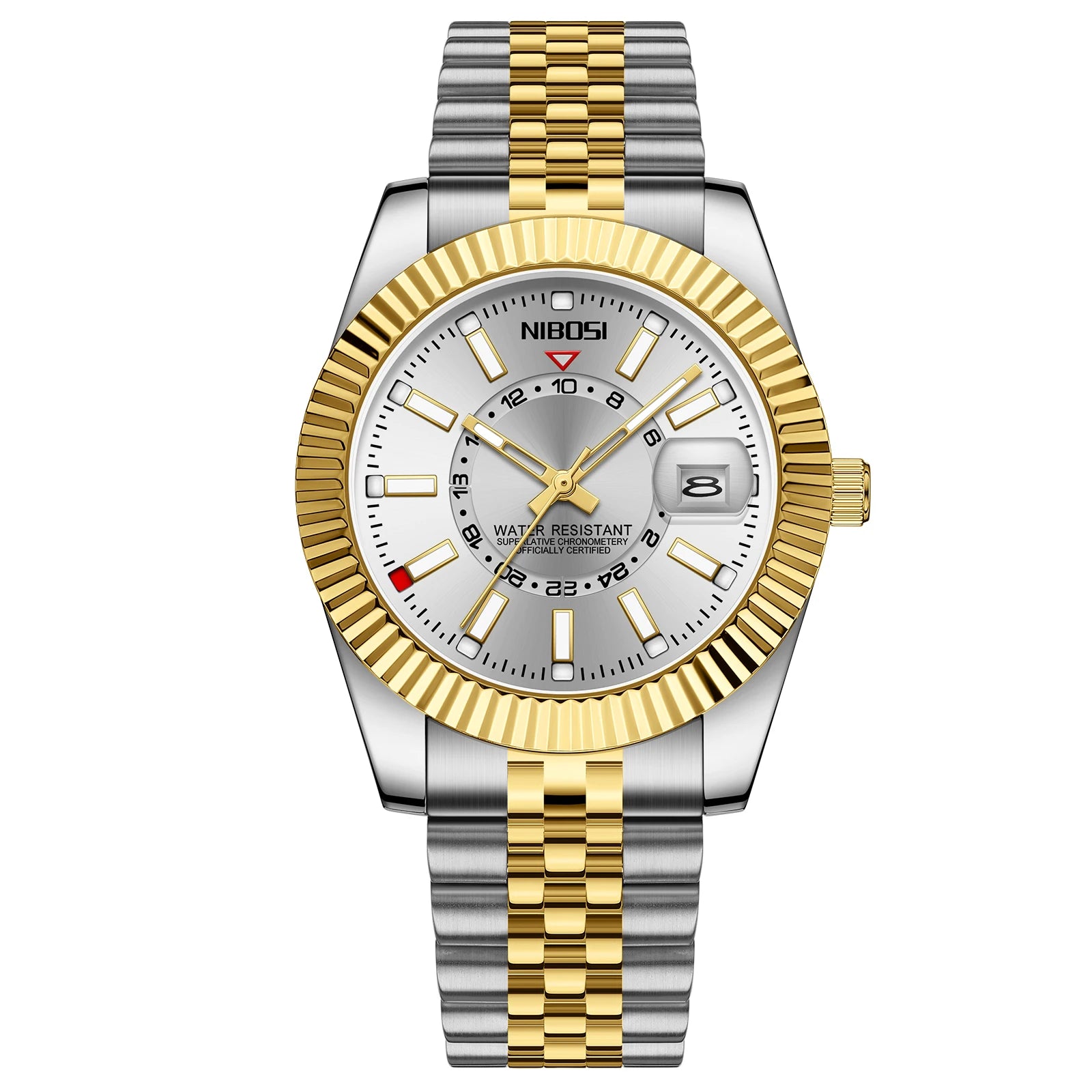 Miami Express Nibo - Orologio da polso di lusso per uomo Sport impermeabile da uomo luminoso da uomo orologio in acciaio inossidabile inossidabile