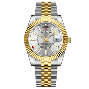 Miami Express Nibo - Orologio da polso di lusso per uomo Sport impermeabile da uomo luminoso da uomo orologio in acciaio inossidabile inossidabile