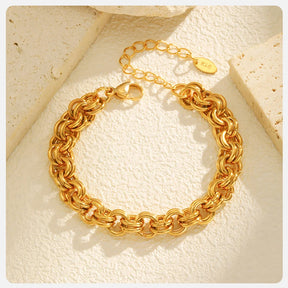 Elegant Gold Stainless Steel Bracelet – Durable, Hypoallergenic & Timeless Style