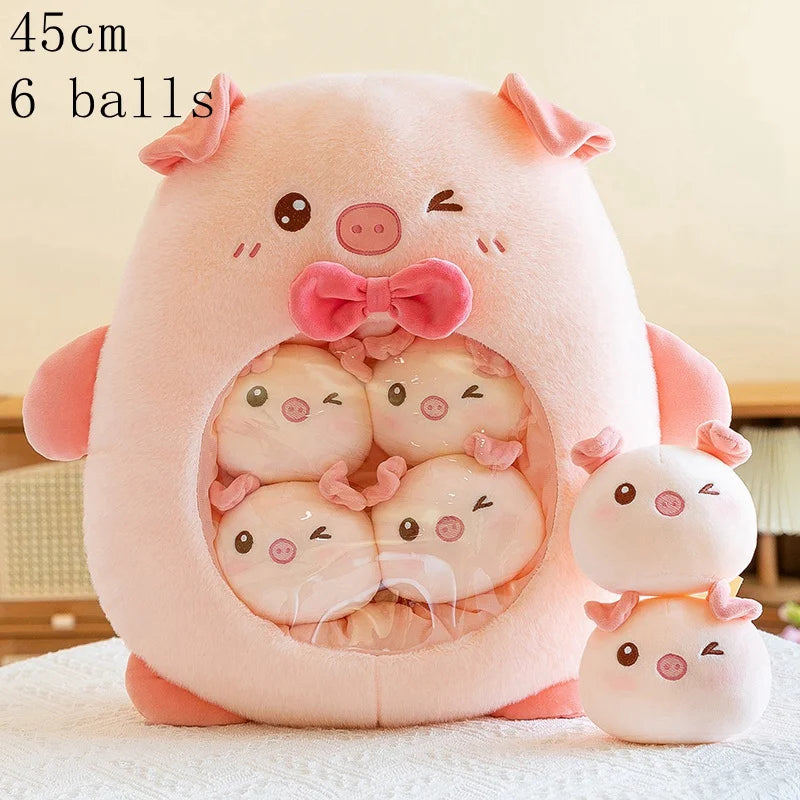 Schattig dieren pluche kussen - mini candy tas poppen voor kindercadeaus