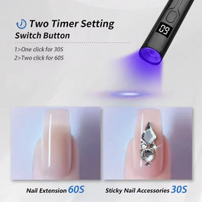 UV LED NAIL LAMP MINI Oplaad UV -nagellicht voor manicure draagbare nageldrogerlamp professionele ultraviolette nagels drooglichten