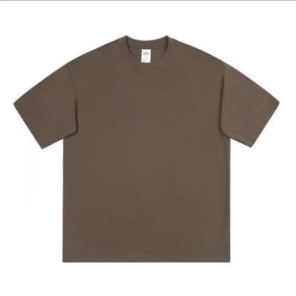 Camiseta -600g Camiseta masculina de manga curta grossa de algodão puro resistente - alta qualidade