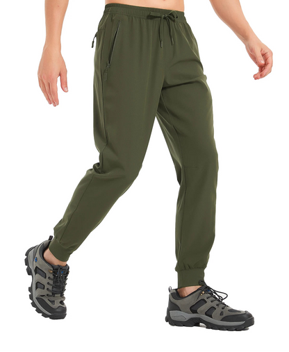 MIAMI MAG-Herren-Sportbekleidungshose, leichte, schnell trocknende Laufhose, Reißverschlusstaschen, sportliche Trainingshose, Jogger, Herren-Jogginghose