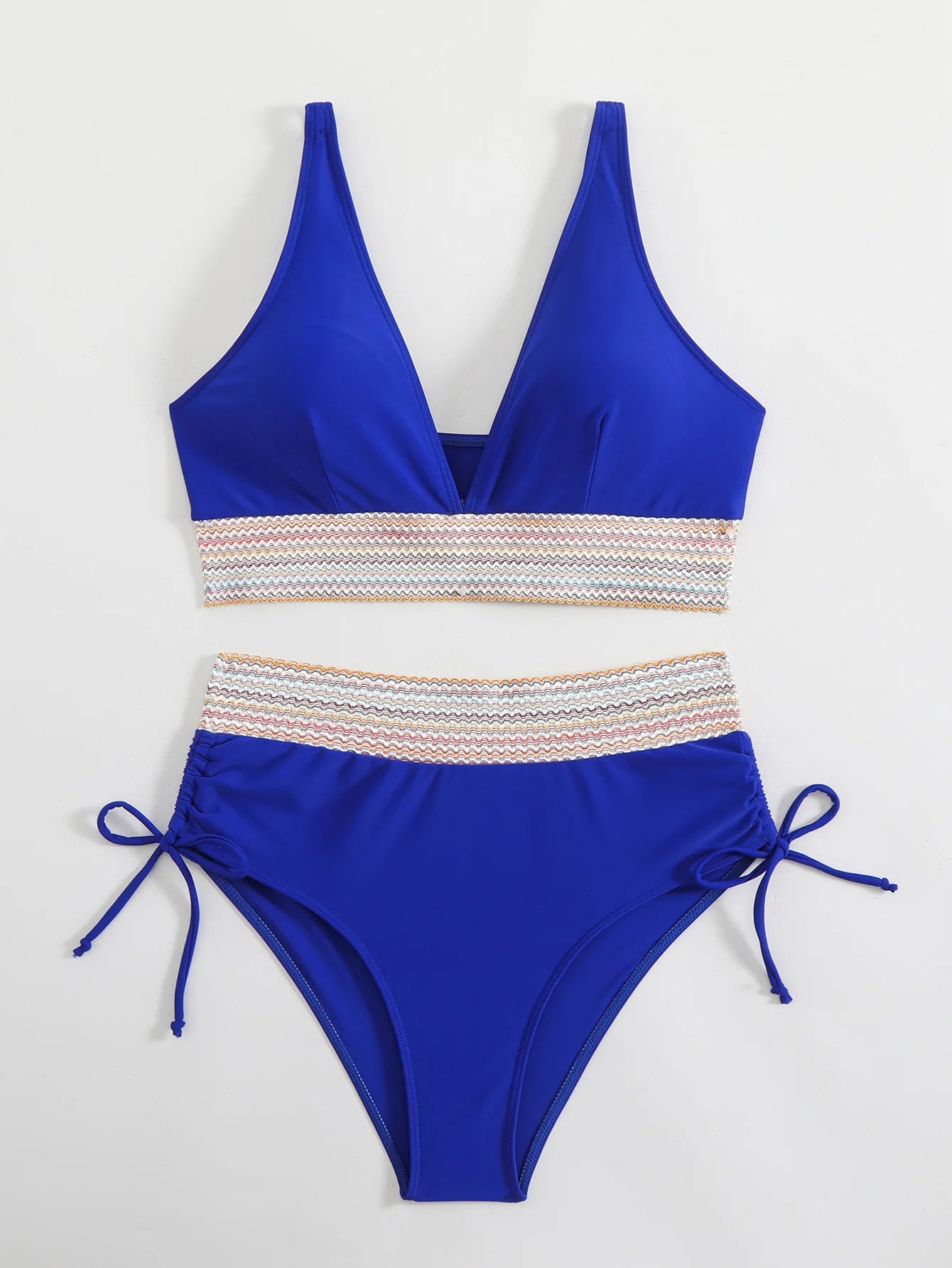 Colora solido Colorale Bikini Set di moda High Waist High Patchwork Swimwear Women Swimsuit Women Women