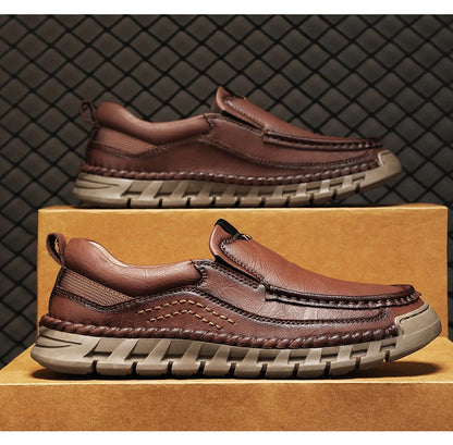 Mænds håndlavede loafers i ægte læder – ultrakomfortable fritidssko