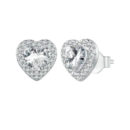 Boucles d'oreilles Halo CZ plaquées platine, en argent Sterling 925, hypoallergéniques, classiques et élégantes, bijoux à la mode, BSE 893