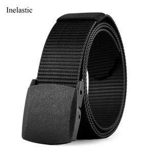 Sports Elastic Tactical Belt – Automatic Metal Buckle, Stretch Nylon Military Unisex Belt (115–150CM)