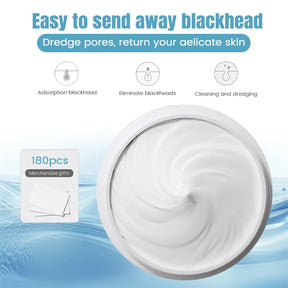 LANBENA Blackhead Remover Peel Off Mask Aloe Vera Extract Oil Control Nose Mask with 180pcs Cleanses for Deep Clean Hydrating