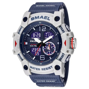 Miami Men's Sports Watch - étanche, alarme, chronomètre, rétroéclairage LED et affichage à double temps