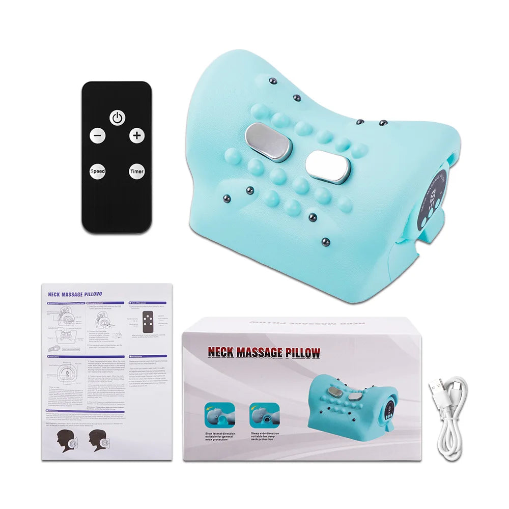Travesseiro massageador de pescoço portátil recarregável 3 em 1 Shiatsu pescoço massageador de costas com vibração de controle remoto/massagem profunda de tecidos