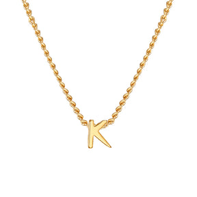 Chic Tiny A-Z Letters Necklaces for Women Girls, Gold Color Stainless Steel Initial Chokers,Small Pendent Necklaces Jewelry