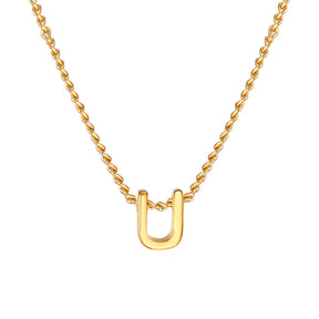 Chic Tiny A-Z Letters Necklaces for Women Girls, Gold Color Stainless Steel Initial Chokers,Small Pendent Necklaces Jewelry